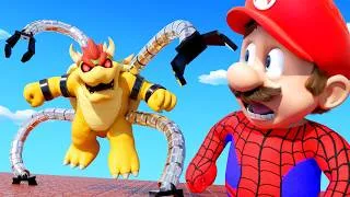 Thumbnail: Spiderman Mario and Pacman vs Dr Octopus Bowser