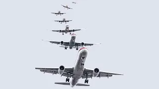 Thumbnail: Photo Retouch: Airplane Approaching Laguardia Airport. Adobe Lightroom + Adobe Photoshop.