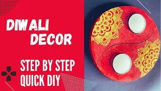 Thumbnail: QUICK DIWALI DECOR/BEGINNERS ART/ T-LIGHT HOLDER
