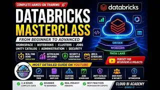 Thumbnail: Databricks Masterclass | Beginner to Advanced Training | Workspace, Clusters, Jobs & Unity Catalog