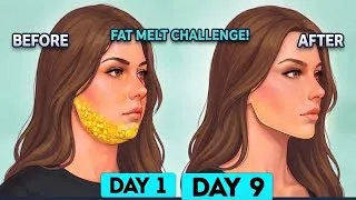 Thumbnail: Face Fats Loose Workout 🔥& Doublechin + chubby cheeks  Faceyoga! 9 day challenge 🫠!