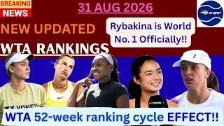Thumbnail: 2026 US Open WTA Rankings SHOCKER! Rybakina Takes No. 1, Eala RISES, Sabalenka & Swiatek FALL!