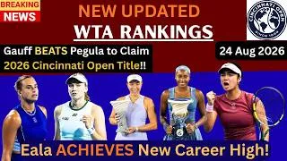 Thumbnail: 2026 Cincinnati Open WTA Rankings SHOCKER! Gauff Wins, Pegula Loses, Eala HITS New Career High!