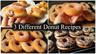 Thumbnail: No Egg 3 Different Donut Recipes || بغیر انڈے کے ڈونٹ بنانے کا طریقہ || Donut Recipe