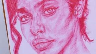 Thumbnail: RED PEN PORTRAIT ART session || Part One