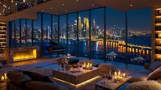 Thumbnail: Relaxing Jazz Background Music in Luxury Apartment Ambience 🏙️ Calm Ocean Night for Study, Sleep