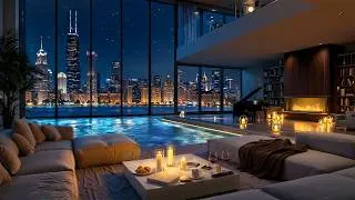 Thumbnail: Soft Jazz Piano in 4K Luxury Chicago Apartment | Tranquil Night Jazz for Work, Sleep & Stress Relief