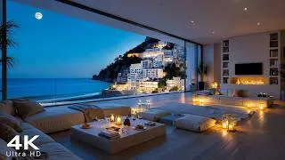 Thumbnail: 4K Italy Coastal Night for Summer Vibes | Luxury Apartment with Soft Jazz Instrumental Music