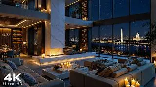 Thumbnail: Relaxing Jazz Background Music in 4K Luxury Apartment | Tranquil Night Skyline for Unwind, Focus