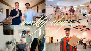 Thumbnail: weekly vlog: graduation day, coffee haul, anniversary dinner, moving prep & more!!