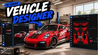 Thumbnail: FiveM Vehicle Designer Script 🎨 Design Your Own Vehicle IN-GAME, Live 3D Preview, AI (ESX/QB)