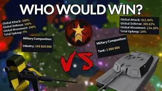Thumbnail: 140 Million Troops vs 1 Million Tanks! (Roblox Rise of Nations)