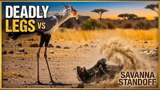 Thumbnail: Deadly Secretarybird Stumbles Upon an ANGRY Nesting Ostrich!