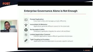 Thumbnail: Fost Amsterdam 2026 - Designing for AI Governance: Lessons from Building an AI Gateway+AI Workspace.