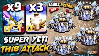 Thumbnail: TH18 SUPER YETI Attack With REVIVE (Town Hall 18) | Best TH18 Attack Strategy With SUPER YETI 2026