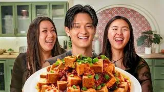 Thumbnail: Chinese Americans Try Cooking Mapo Tofu While ONLY Speaking Mandarin? (ft. Sunkis) *chaotic*