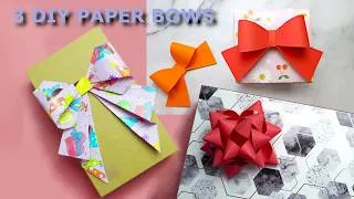 Thumbnail: How to Make 3 Easy Paper Bows | DIY Paper Bow Tutorial