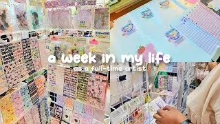 Thumbnail: Busy week of a small business owner 🎨 life as an artist (art market, packing orders)