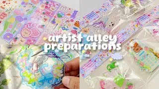 Thumbnail: art market preparations 🌻🎀 small business vlog (how I make stickers, packing acrylic keychains)
