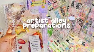 Thumbnail: Art Market Prep 🎀 small business vlog (making sticker albums, keychain accessories and more)