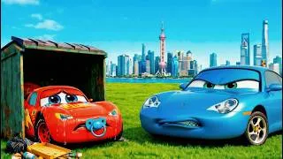 Thumbnail: MCQUEEN BECAME HOMELESS BECAUSE MATER AND SALLY CARRERA DITCHED HIM! (Garry's mod)