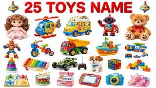 Thumbnail: 25 Toys Name English and Hindi | बच्चों के खिलौनों के नाम | Kids Toys Name Video | बच्चों के खिलौने