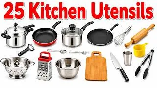 Thumbnail: 20 Kitchen Items Names in English & Hindi | Kitchen Objects for Kids | Kitchen Vocabulary Pre School