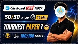 Thumbnail: 50/50 in the TOUGHEST Paper! 😱 | Oliveboard Live Mock | SSC CGL 2026