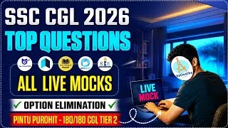 Thumbnail: 🔥 ALL LIVE MOCKS: TOP Questions You MUST Solve | SSC CGL 2026