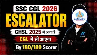 Thumbnail: TSD : ESCALATOR GAME OVER 😈 | Complete Concept + Questions 🔥 |  SSC CGL 2026 | CAT