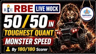 Thumbnail: 50/50 in the TOUGHEST QUANT? 😱🔥 | RBE Live Mock | SSC CGL 2026