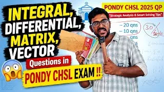 Thumbnail: 📝PONDY PEA CHSL "12 SCHOOL MATHS" Qns Discussion || PAPER-2