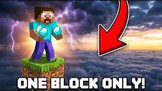 Thumbnail: 🎮 Minecraft But I Can't Leave This ONE BLOCK! 😱💎