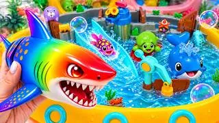Thumbnail: ASMR Satisfying Unboxing Rainbow Robo Alive Shark Ocean Pool Park Adventure Toys🌈🦈Aqua Toys ASMR