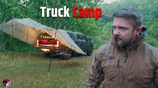Thumbnail: Storm Night – Truck Camping in Heavy Rain With a Tarp Shelter