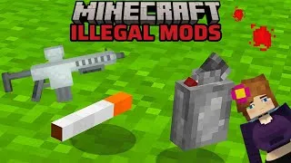 Thumbnail: I Used ILLEGAL Minecraft Mods... 😳🔥 They Completely Broke the Game!