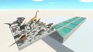 Thumbnail: ALL Dinosaurs + Animals Vs 10 Aqua Tank - Dinosaurs or Animals - Who is Faster?