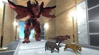 Thumbnail: Escape the Giant Bagan in the Dangerous Tunnel - Dinosaurs VS Animals