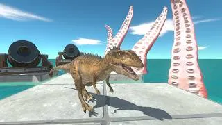 Thumbnail: Watch Out! Don’t Let the Cannons Blast You into the Sea - Zigzag Trap Road - Dinosaurs VS Animals