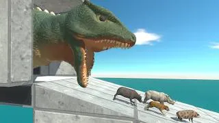 Thumbnail: Gorosaurus Is Right Behind You - Dinosaurs vs Animals - Which Team Can Survive the Tunnel?
