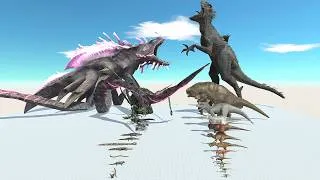 Thumbnail: Dinosaur Battlefield in the Canyon - Titan X vs Scorpios Rex+Indominus Rex