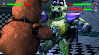 Thumbnail: FNAF vs SECURITY BREACH 2 Fighting Animations with Healthbars Compilation