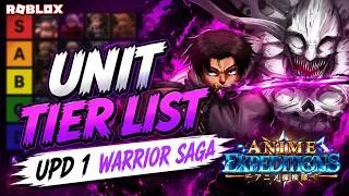 Thumbnail: UPD 1 WARRIOR SAGA Anime Expeditions Unit Tier List