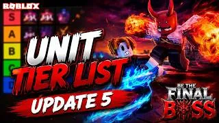 Thumbnail: UPDATE 5 Be The Final Boss Unit Tier List