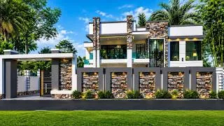 Thumbnail: 5-Bedroom Modern Luxury House Plan | Complete Architectural Drawings Available