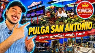 Thumbnail: ¡CONOCÍ ESTA PULGA EN SAN ANTONIO! Tesoros escondidos, comida y mas! MISSION OPEN AIR MARKET 🇲🇽🛍️