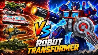 Thumbnail: Robot Transformer vs Ultimate Tank Army! The Final Mechanical Showdown!