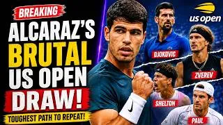 Thumbnail: ALCARAZ vs DJOKOVIC! 😱 US Open Draw Sets Up HUGE Semifinal Showdown