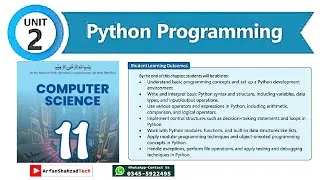Thumbnail: Python First Year (ICS) 2025 | Chapter 2- (Part 1) | Complete Guide in Urdu| Arfan Shahzad