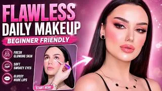 Thumbnail: FLAWLESS DAILY MAKEUP?! 💖 Beginner-Friendly Glow Up in Easy Steps! ✨💄 | Makeup Tutorial